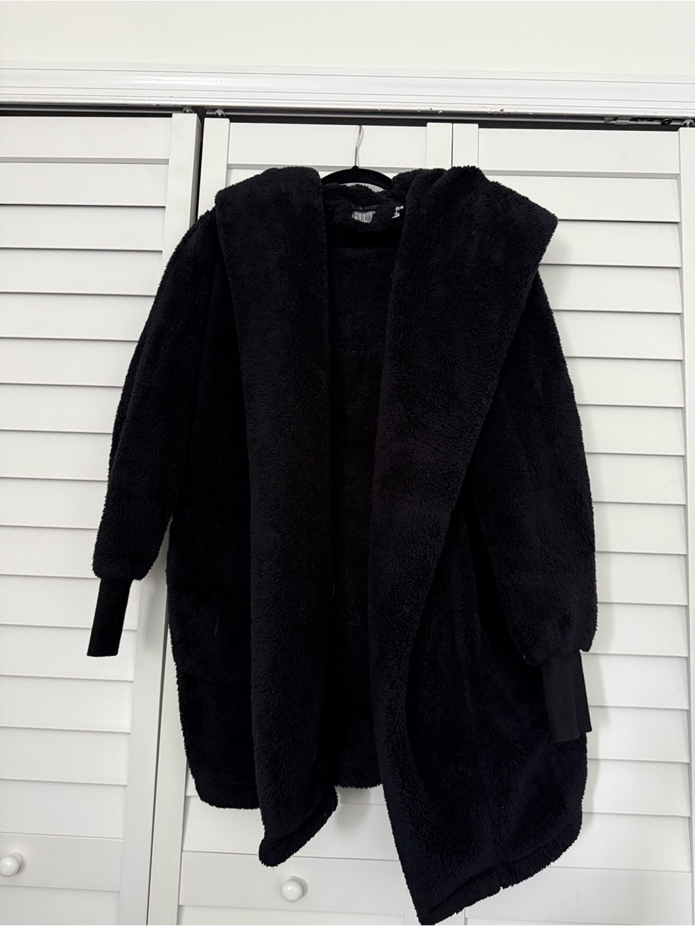 G.I.L.I. Black Plush Hooded Teddy Coat